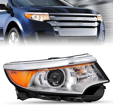 SOCKIR OE Halogen Headlight Assembly Fit for 2011 2012 2013 2014 Ford Edge
