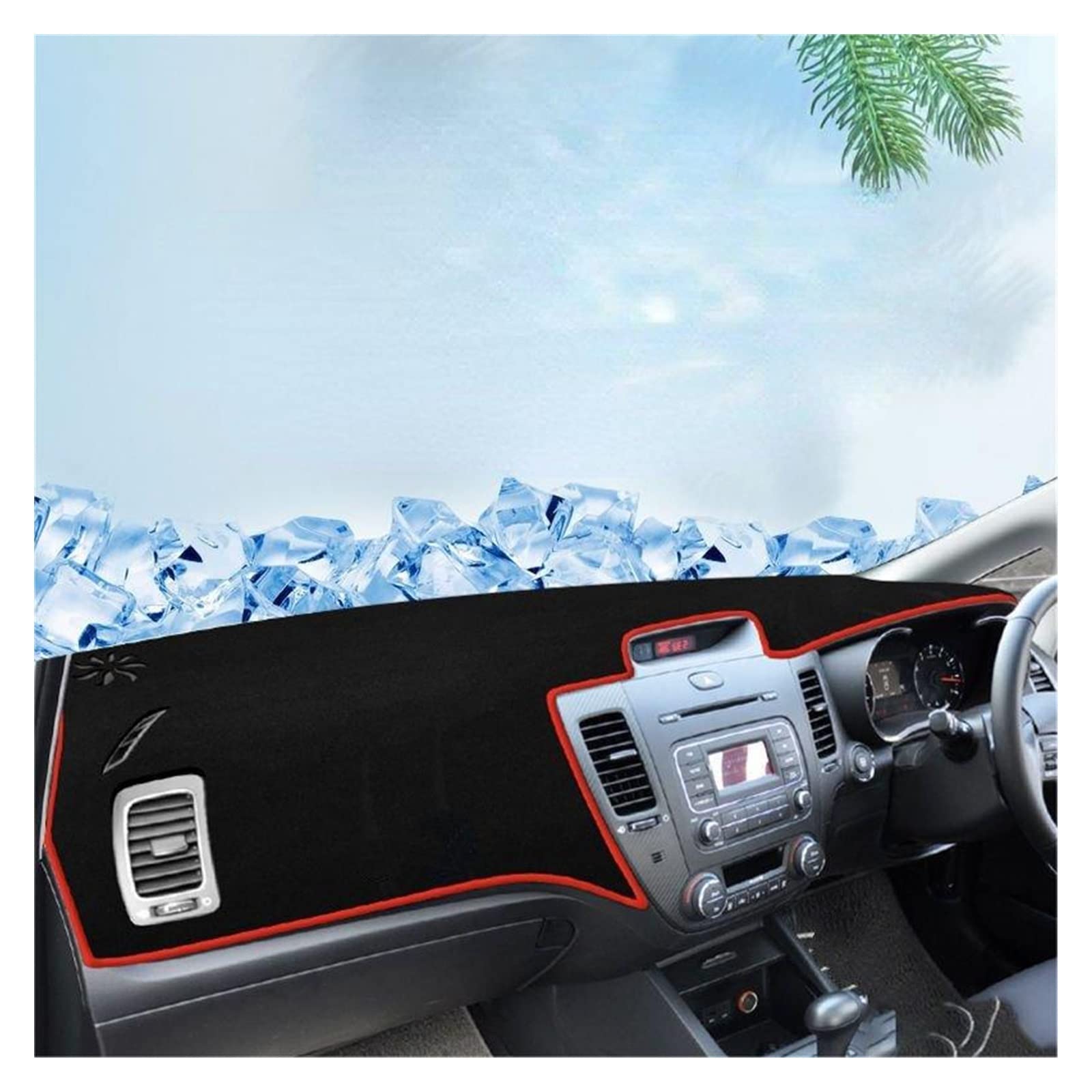 Evite reflejos con la cubierta del tablero para Kia K3 2013-2018 8
