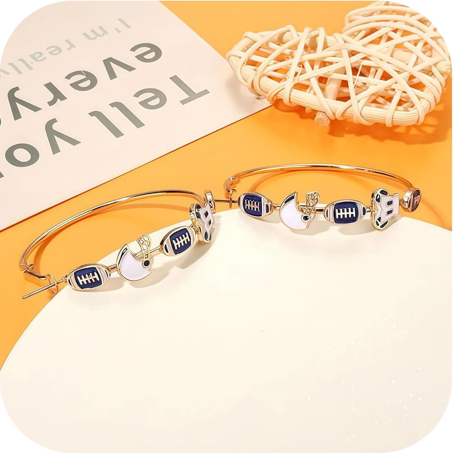 Football Earrings for Women, Statement Earrings for Football Party & Game Day | Red and Black Hoop Earrings, Perfect Football Mom Gifts, Team Mom, Super Sports Jewelry - Image 2