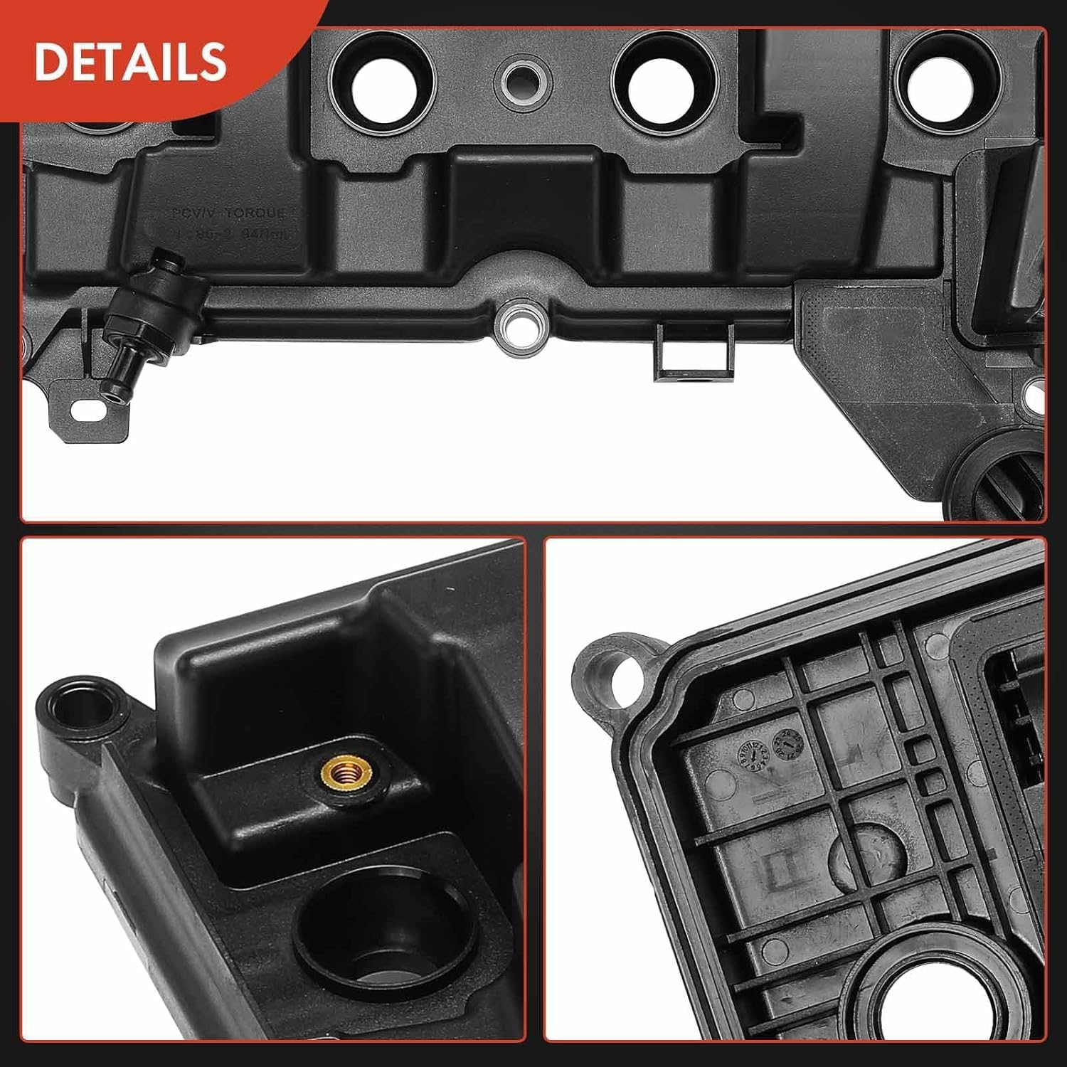 A-Premium Engine Valve Cover with Gasket & Bolts & Cap Compatible with Nissan Rogue Sport 2017-2018, Rogue Hybrid 2017-2019, L4 2.0L, Replace# 132642GF0A, 132644BB1B