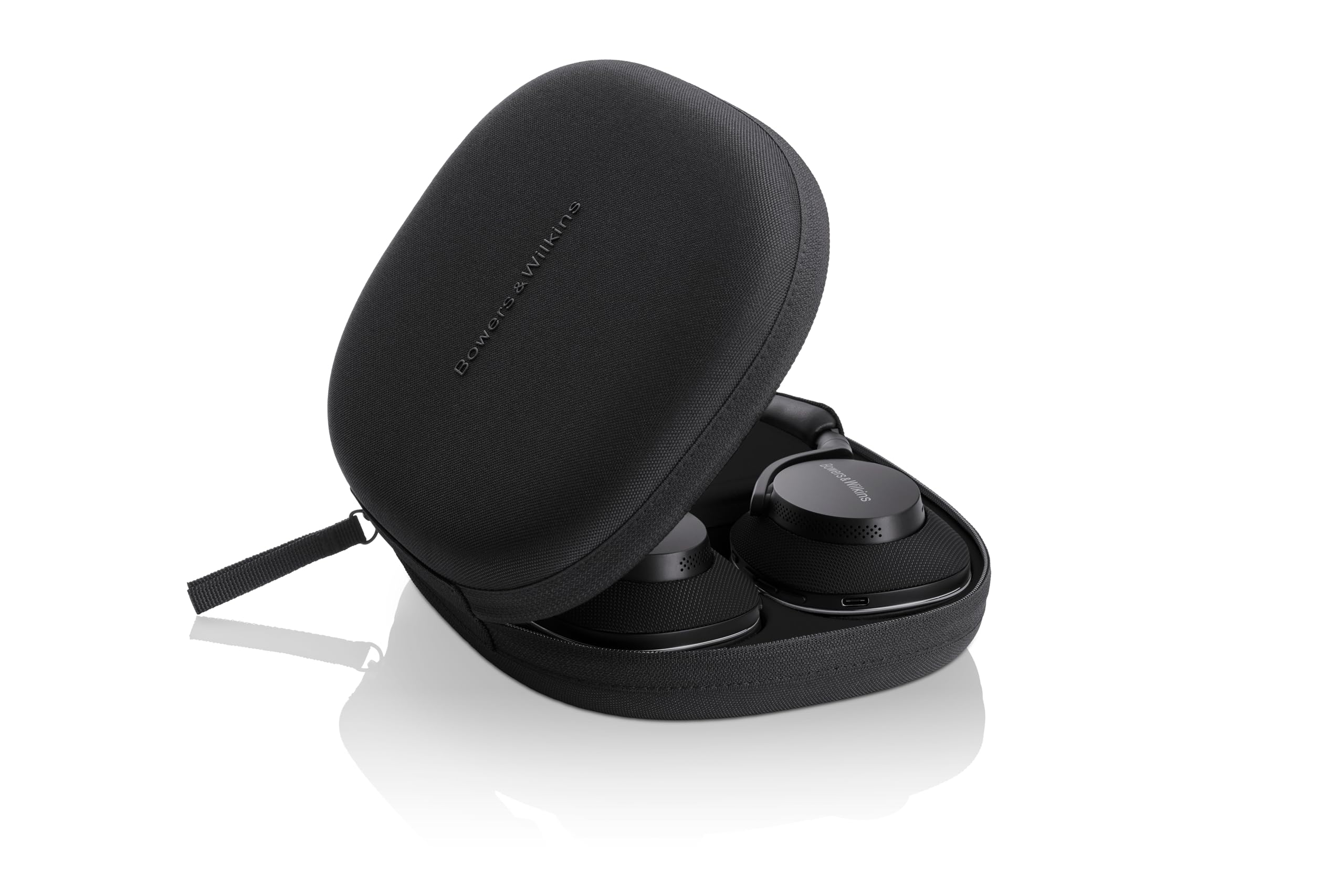 Bowers & Wilkins Px7 S2e Over-Ear-Kopfhörer mit Geräuschunterdrückung, kabellos, Qualcomm aptX™ Adaptive, Schnellladung, 30 Stunden Wiedergabe, sechs integrierte Mikrofone - Anthrazit Schwarz