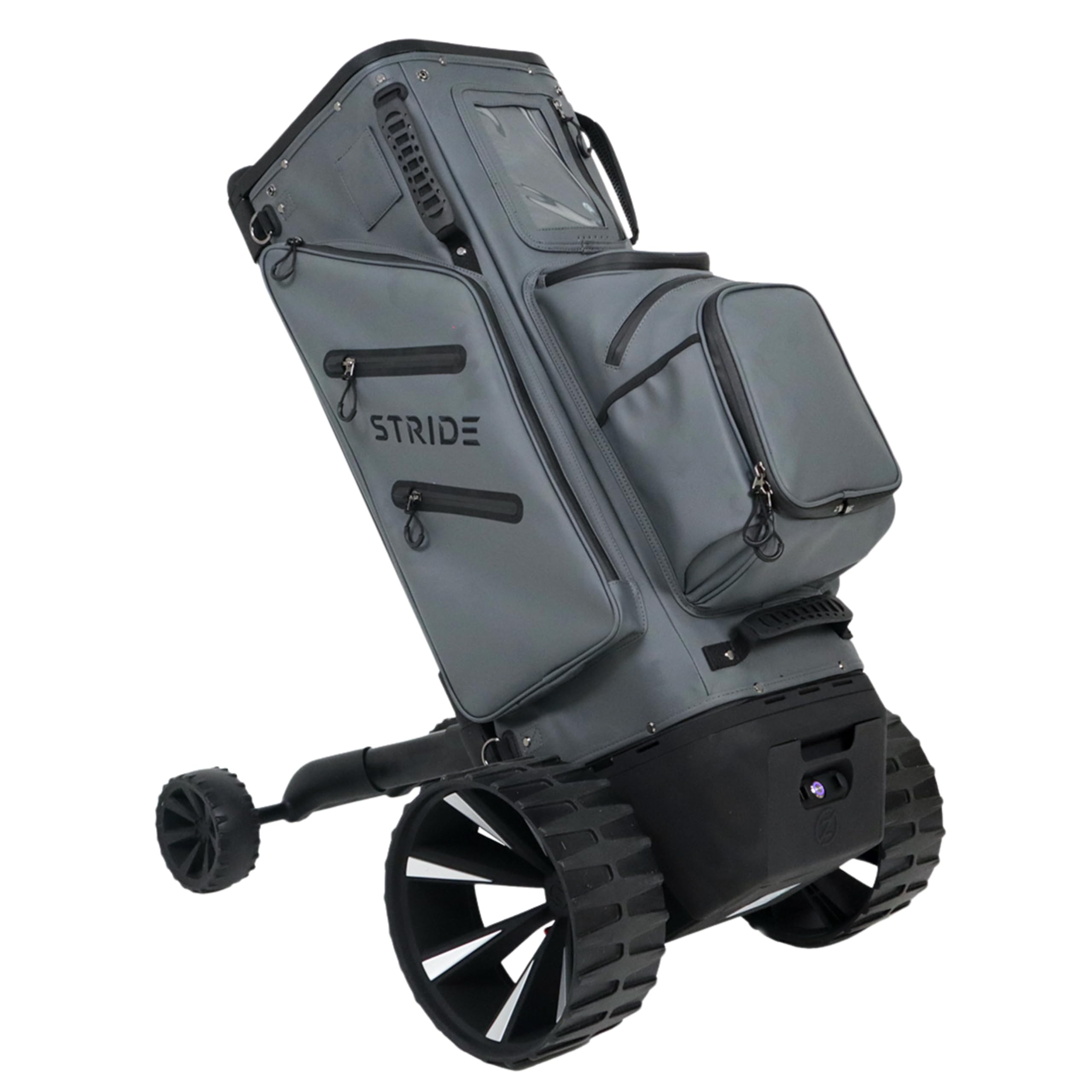 Zero Friction Stride - Remote and Follow Me Electric Golf Bag and Trolley Cart (Gray)