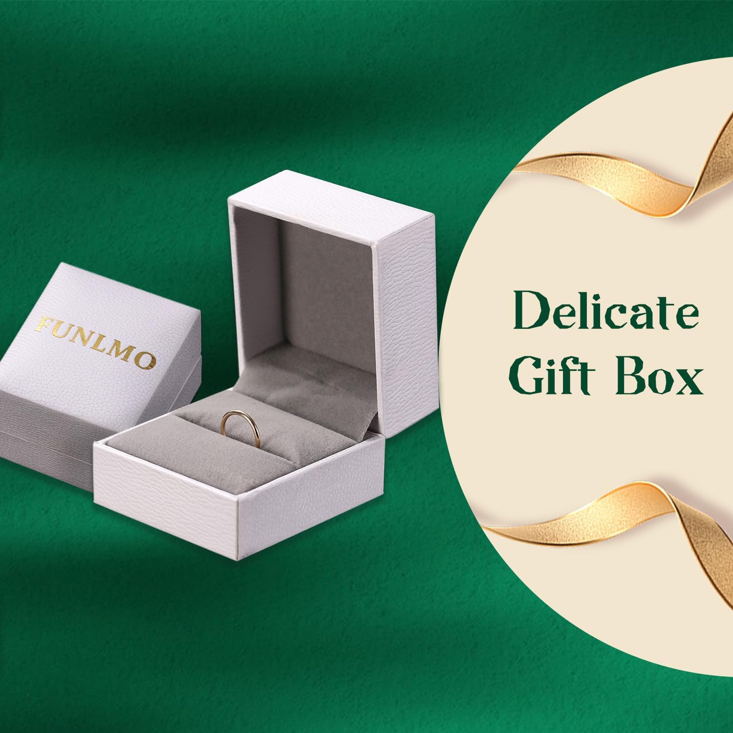 FUNLMO 14K Solid Gold Nose Ring Hoop 20G 18G 16G 14G Septum Ring Yellow Gold Conch Daith Tragus Helix Rook Piercing Jewelry Cartilage Earring Lip Ring for Women Men - Image 9