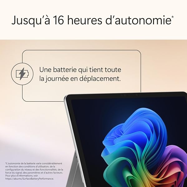 Microsoft Surface Pro | Copilot+ PC | Ecran Tactile LCD 12” | Snapdragon® X Plus | 16Go RAM | Stockage 512Go | Dernier Modèle | Platine - 3