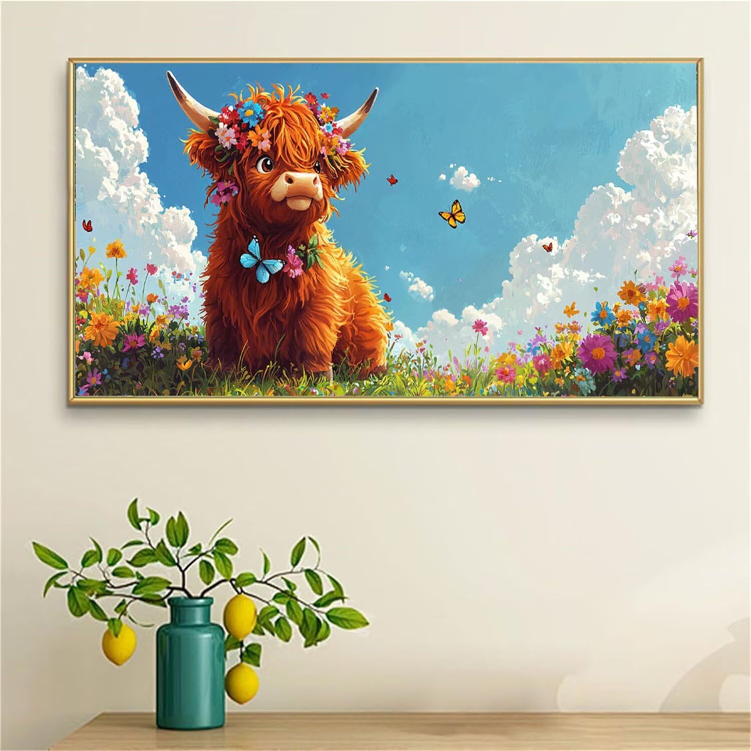 Diamentowa sztuka, bydło, zwierzę, duże zestawy do malowania diamentami XXL, dla dorosłych, kryształów, sztuka, rękodzieło, hobby dla dorosłych, kobiet, początkujących, haft krzyżykowy, dekoracja domu