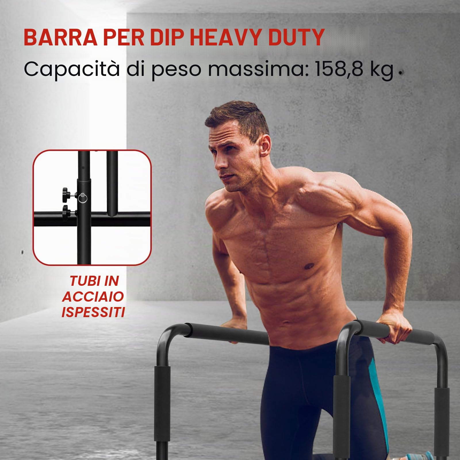 Barra regolabile per trazioni, in acciaio resistente, per flessioni parallele, stazione per flessioni a casa, palestra, allenamento di forza, attrezzature per esercizi fitness