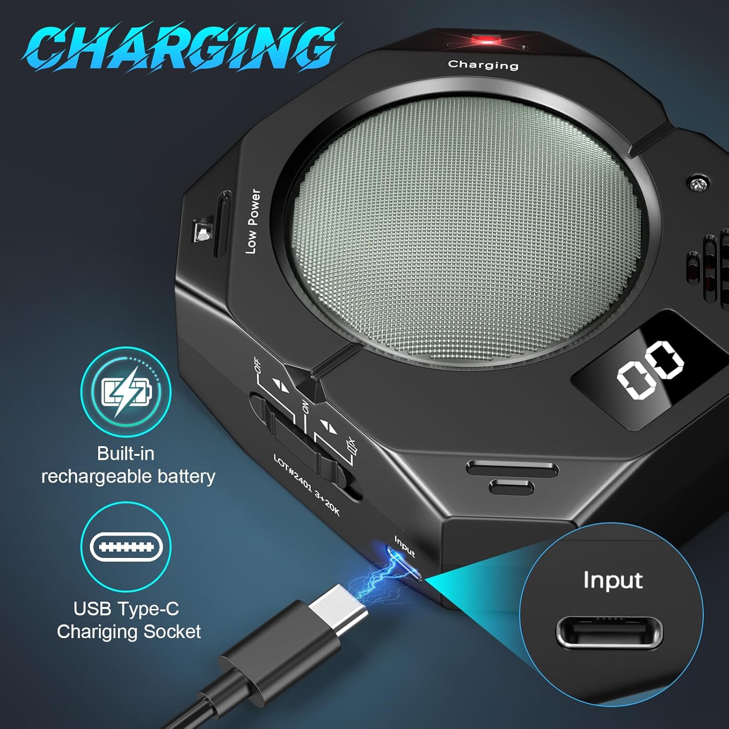 SWANPOW Dry Fire Training System, Electronic Target Compatible with Training Cartridge 9mm/380ACP/45ACP/More, 5 Difficulty Grade,Sound/Flash Feedback