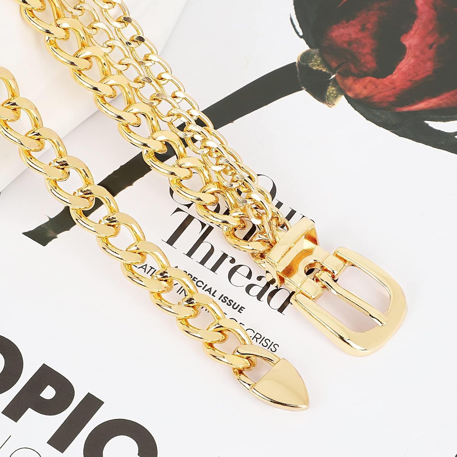 WHIPPY Waist Chain Belt Women Ladies Adjustable Body Waist Link Belts for Jeans Dresses image 2