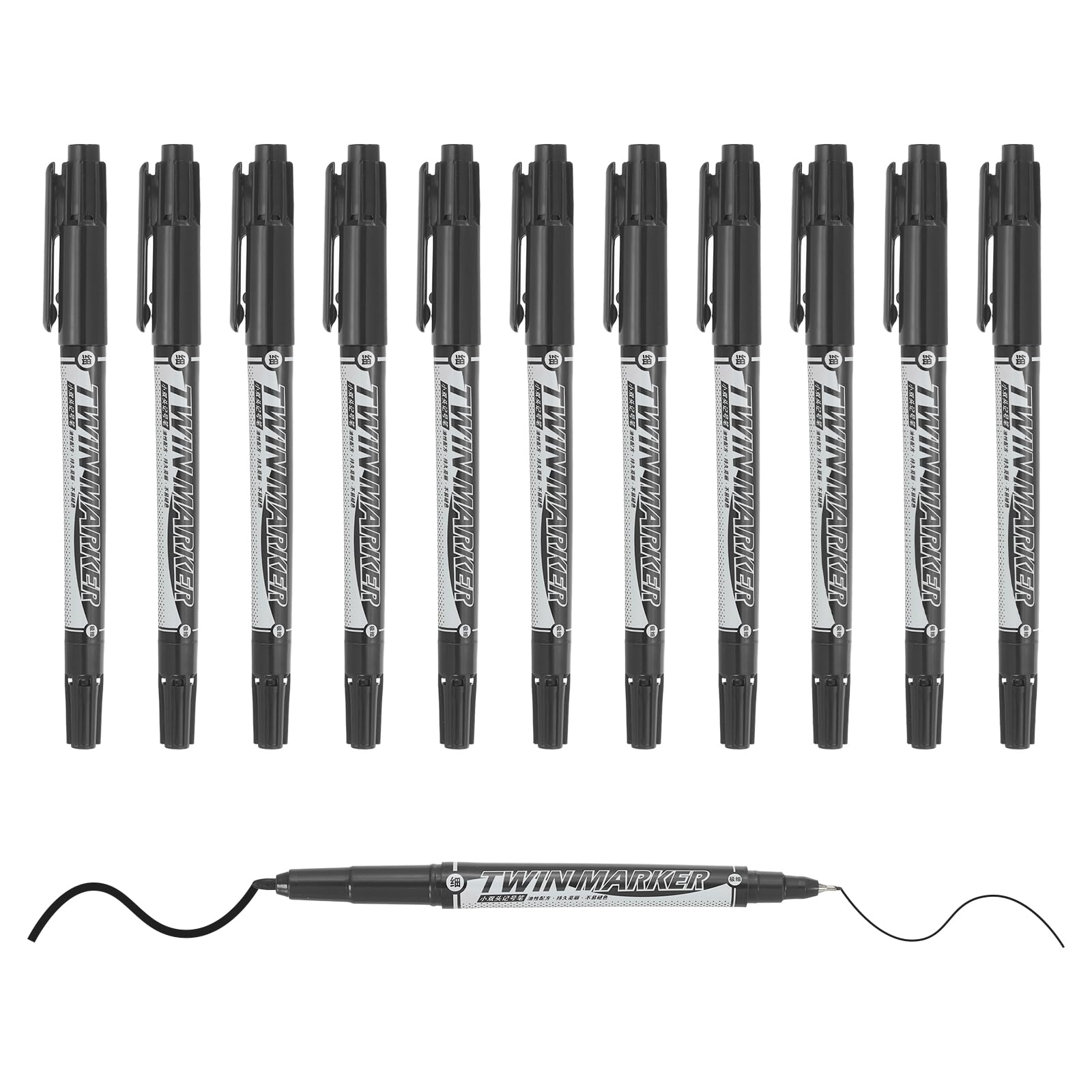 M&G Permanent Twin Markers Dual Ultra Fine Point Tip(1.5mm+0.5mm)
