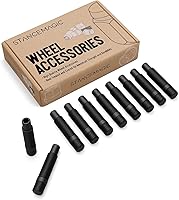 Vista 7 de 20 piezas de conversión de pernos de rueda negros - 12x1.5 a 12x1.5, longitud de vástago de 33mm - Compatible con BMW 128i 135i 318i 320i 325i 328i