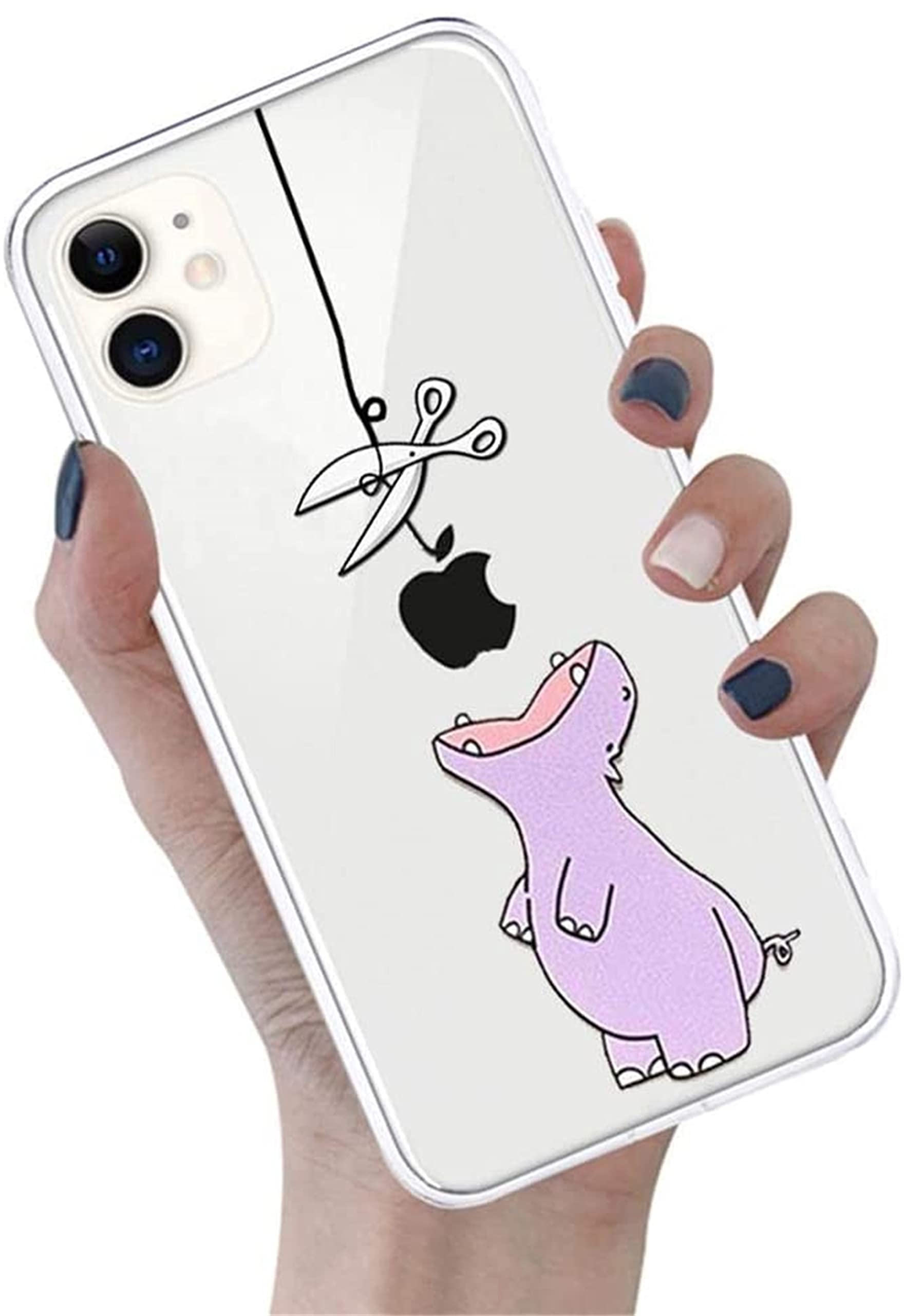 Einaily Hülle für iPhone 13 Case Crystal Clear Handyhülle Mode Chic Muster Ultra Dünn TPU Silikon Herz Bumper Stoßfest Kratzfest Schutzhülle für iPhone 13 Slim Case Cover