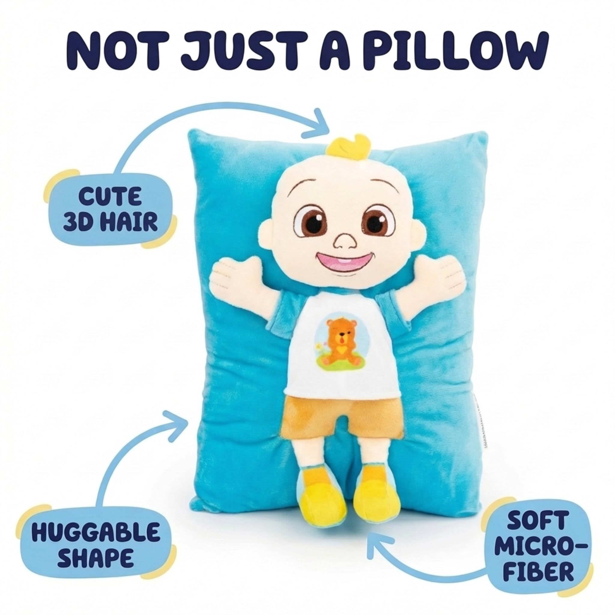 Amazon.com: Jay Franco CoComelon JJ 3D Snuggle Plush Pillow
