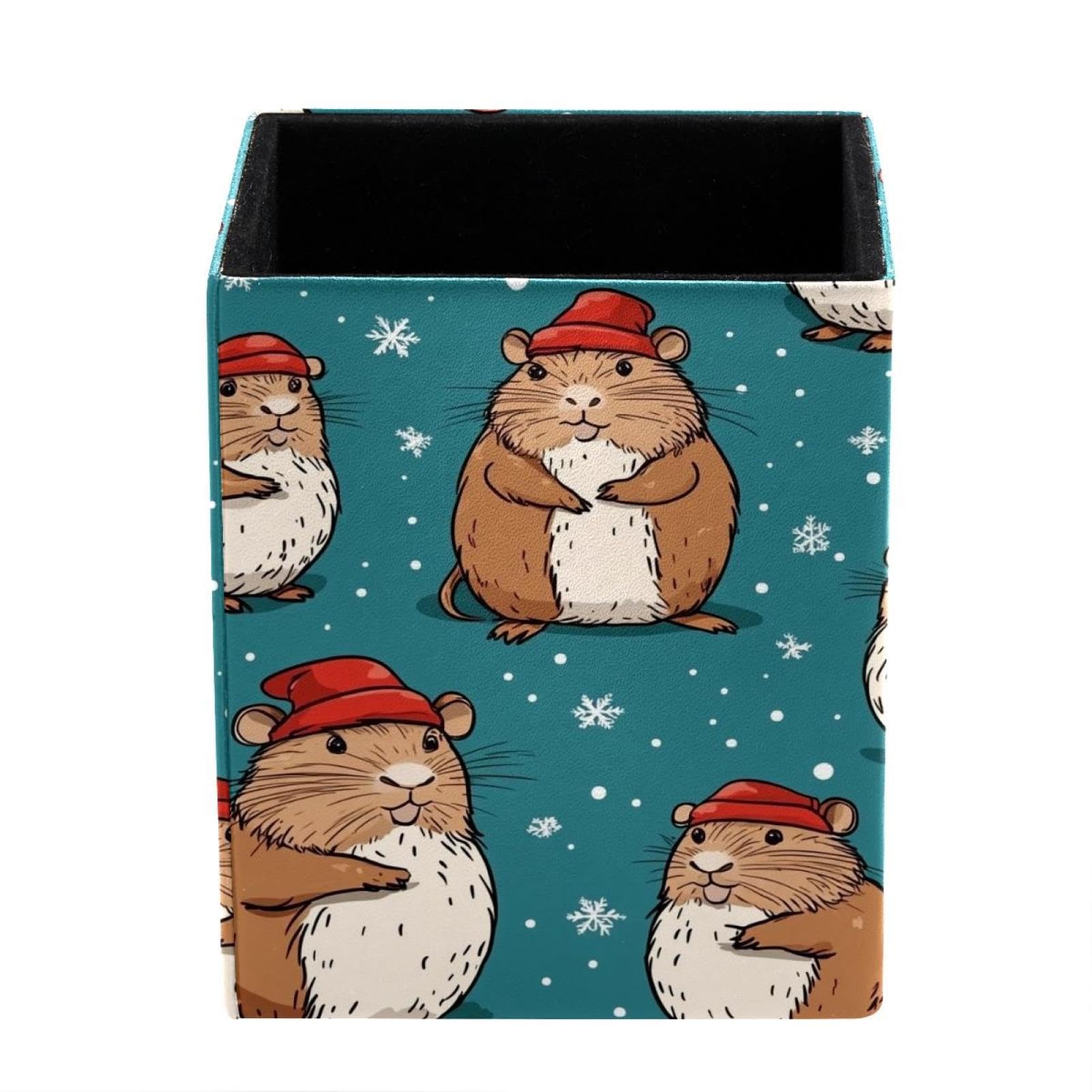 sanfly fish Cute capybara Desktop Storage Box Pencil Holder, Stationeries and Desk Supplies Organizer for Home, Office & School