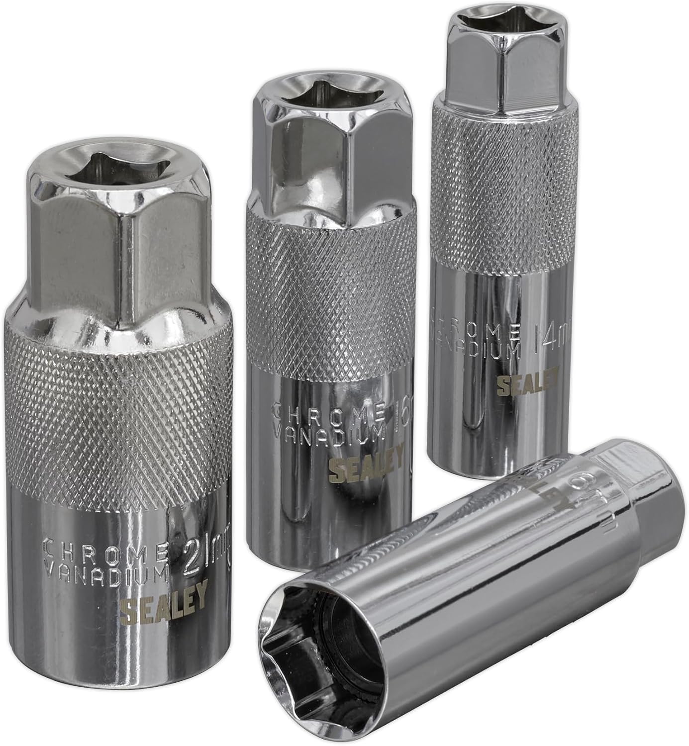 Sealey AK6556 Spark Plug Socket Set, 3/8" Square Drive, 4 Pieces