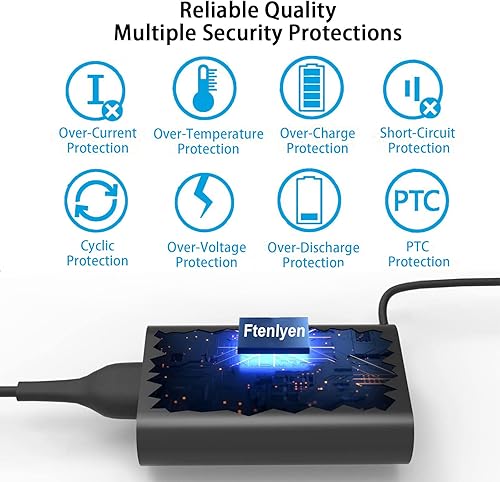 Miniatura 6 de 65W 60W USB C Laptop Charger Compatible with Dell Latitude 5540 7440 7430 3540 7420 7400 7320 E5440 E5430 7390 5400 Chromebook 3100, XPS 13 9310