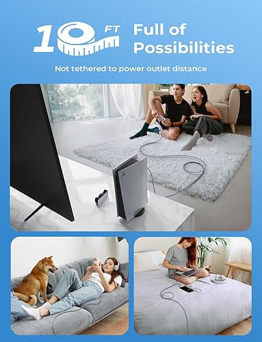 Vista 77 de AINOPE Cable USB C a USB C de 240 W (paquete de 2 unidades de 6.6 pies USB C) USB C a USB C, cable de carga rápida USB C en ángulo recto para iPhone