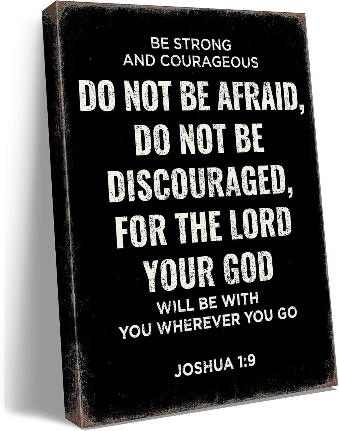 Be Strong and Courageous Joshua 1:9 Bible Verse Canvas Wall Art – Christian Scripture Inspirational Wall Decor for Prayer Room, Faith-Based Home Decor, Religious Gift for catholic Women,christians, Motivational Spiritual Living Room,bedroom Art. A-387