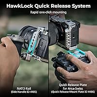 Vista 2 de Kit de Jaula de Cámara de Liberación Rápida SmallRig HawkLock para Sony A7C II/ A7CR con Empuñadura de Silicona Integrada, Jaula Completa de Acceso