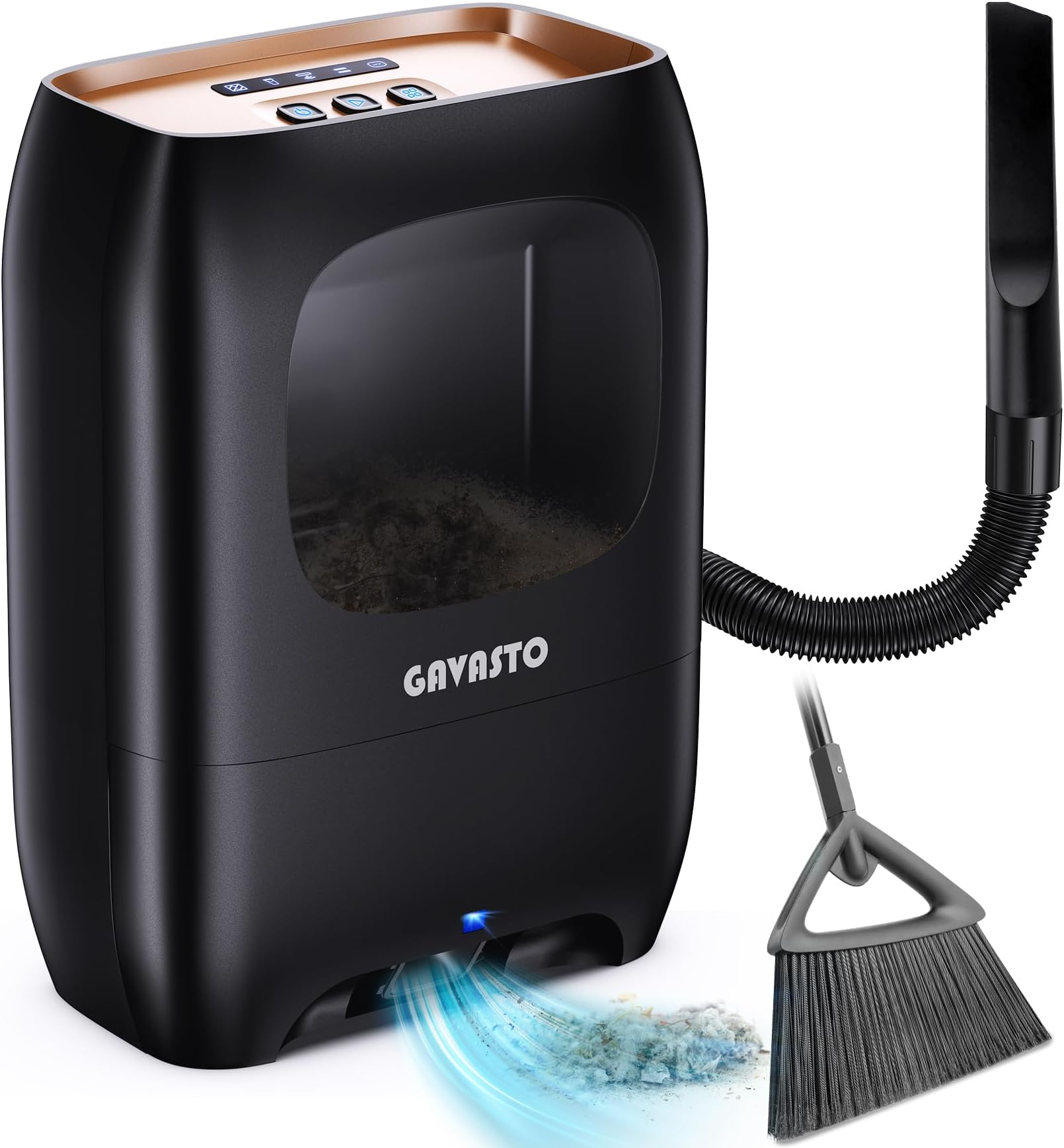 Pro Touchless Vacuum Automatic Dustpan - Ultra Fast & Powerful - Great for Sweeping Salon Pet Hair Food Dirt Kitchen, Corded Canister Vacuum, Bagless, Automatic Sensors, 1500-Watt