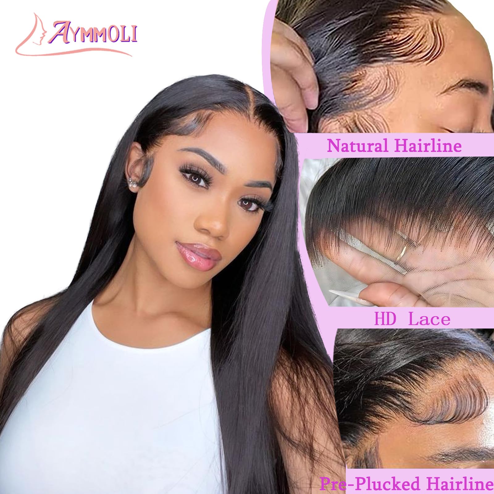 20 Inch HD Lace Closure Pre Plucked Hairline Brazilian Human Hair Amazon.com : 13x4 HD Lace Frontal Closure 20 Inch Straight  main image 2