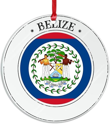 Vista 241 de Bandera de Curazao - Adorno para árbol de Navidad, bandera nacional, decoración de árbol de Navidad de Curazao, recuerdo acrílico, adorno colgante