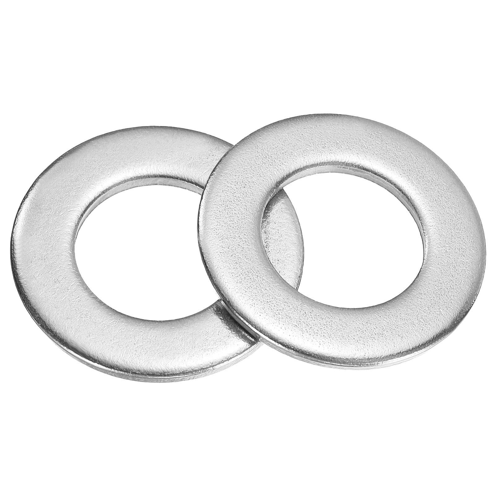 sourcing map 10Pcs Flat Washers, M27x50x4mm 304 Stainless Steel Washer Flat for Screws Bolts, Automotive, Construction, Industrial, Silver Tone