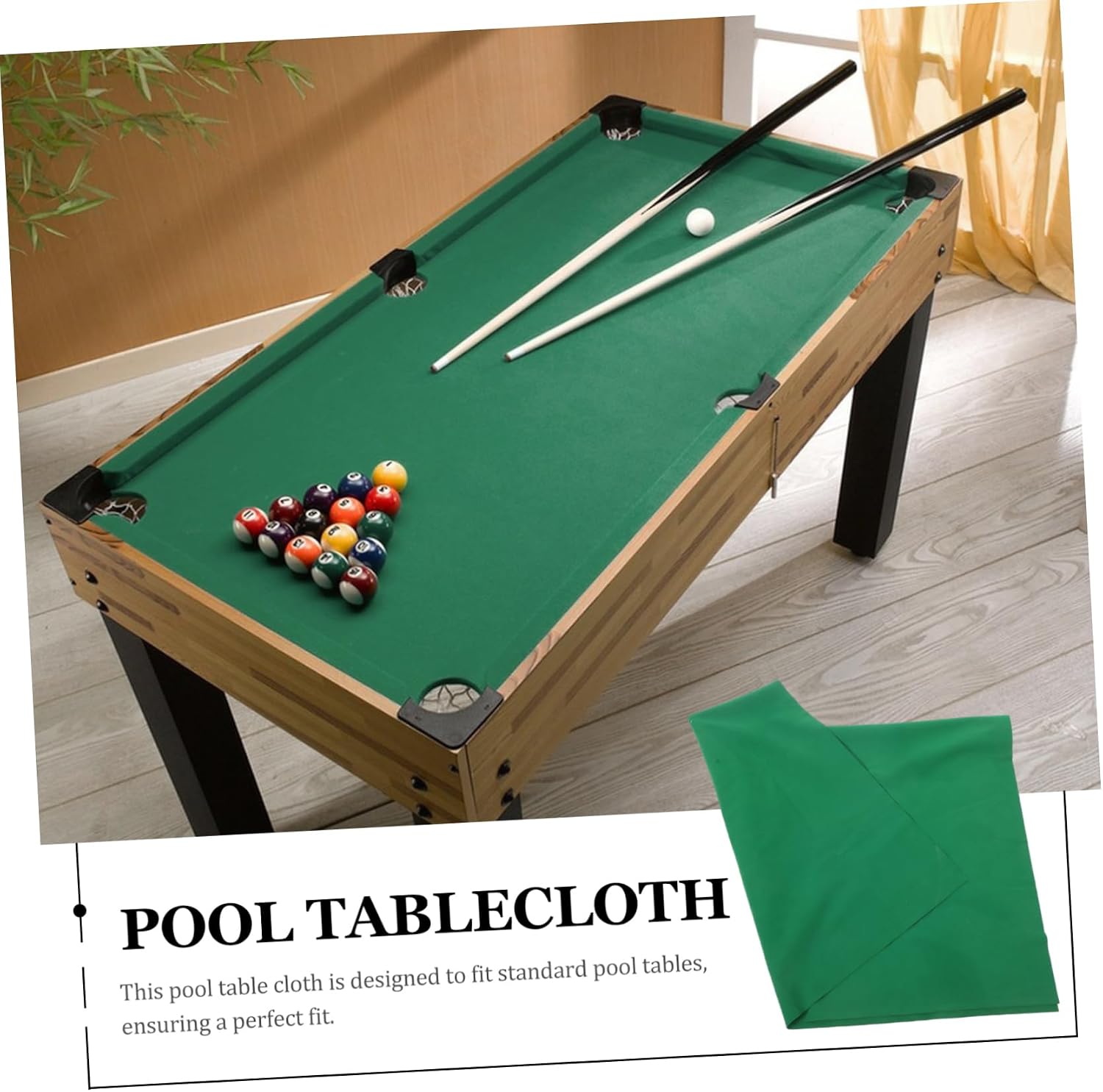 Garneck Double-Sided Billiard Table Cloth Black 8ft Pool Table Cover Sturdy Replacement Pool Tablecloth for Billiard Accessories for Indoor Use