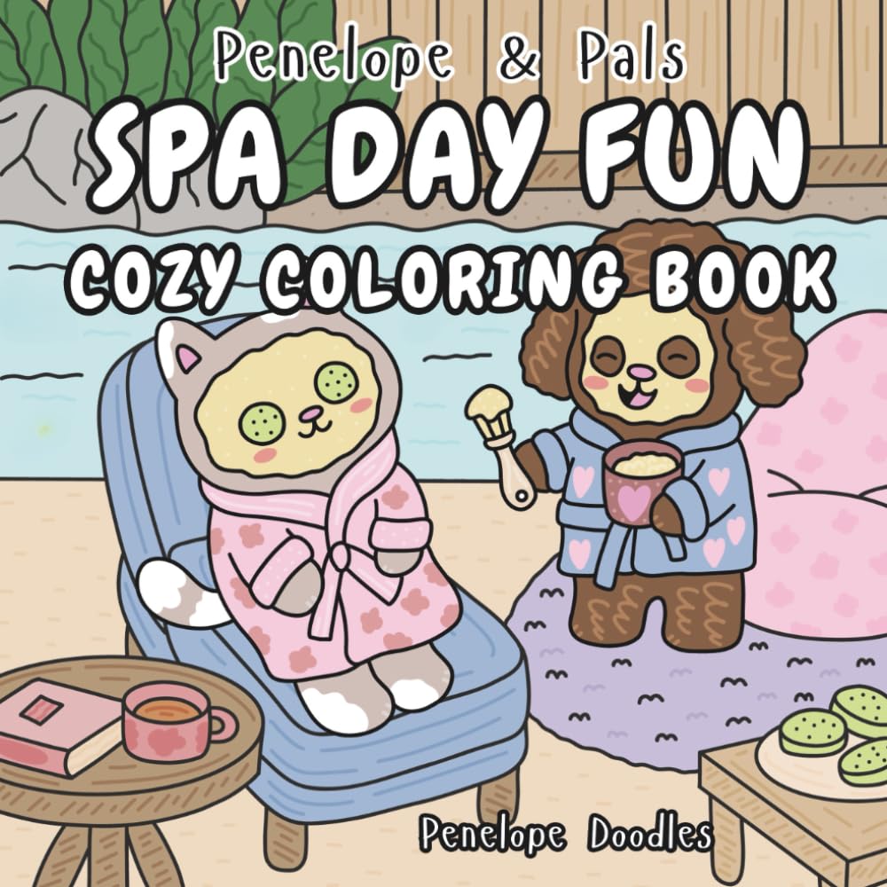 Penelope & Pals Spa Day Fun: Cozy Coloring Book (Penelope & Pals Cozy Coloring Books)