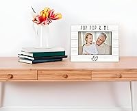 Vista 5 de Marco de fotos Pop Pop Gifts de 4 x 6 pulgadas, marco de fotos de madera PopPopPop, regalos de cumpleaños para el abuelo de parte de los nietos