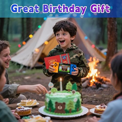 Miniatura 6 de Consola de juegos de mano para niños con 216 videojuegos clásicos, pantalla de 3.2 pulgadas, recargable, sistema de juegos retro Plug and Play,