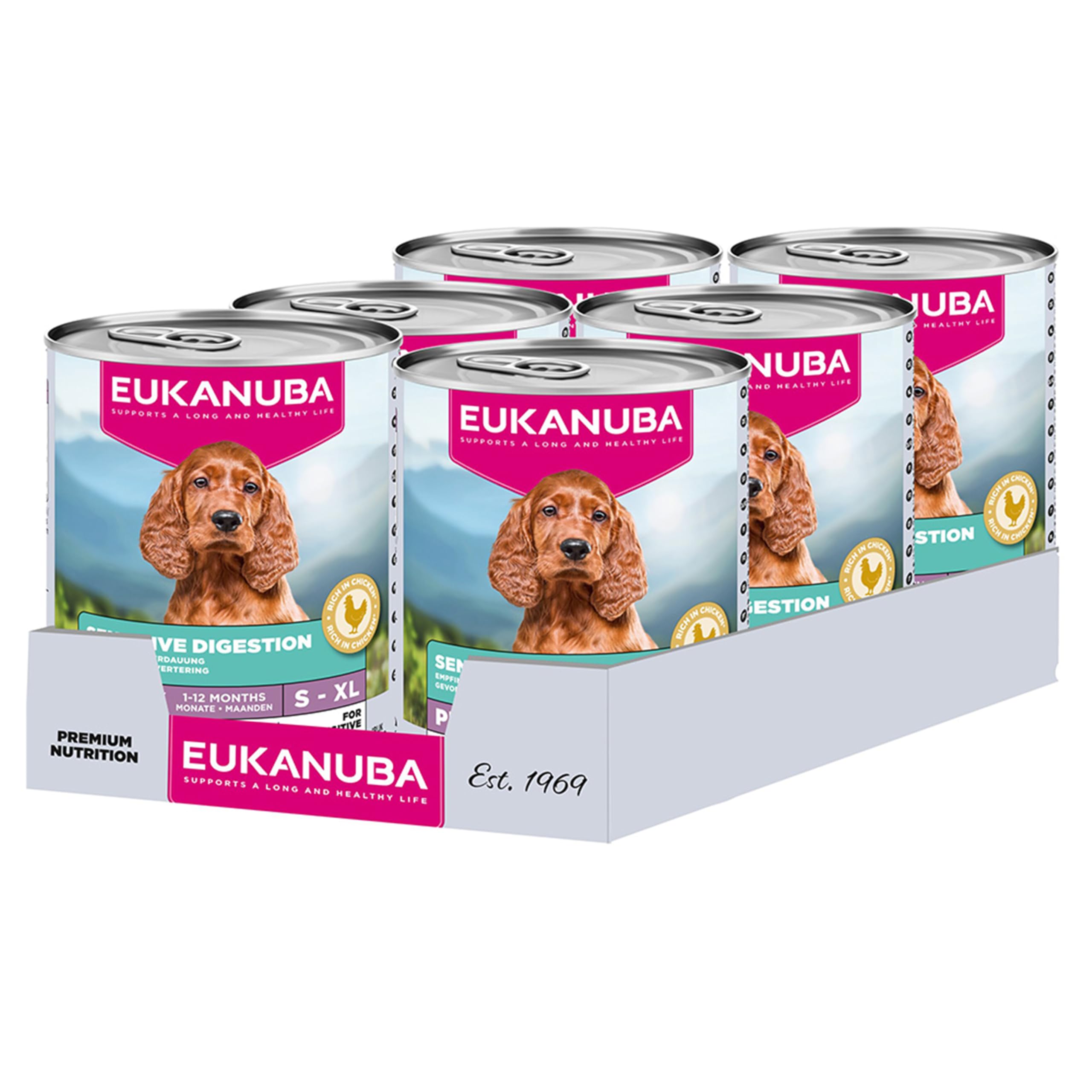 Eukanuba Puppy Sensitive Digestion Wet Dog Food Chicken 6 x 400g