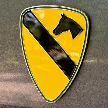 MILVEC Combat Infantry Badge CIB, Combat Action Badge CAB, Airborne, Air Assault, EOD Proper Ratio Auto Medallion Emblem for Any Smooth Surface 1st Cavalry