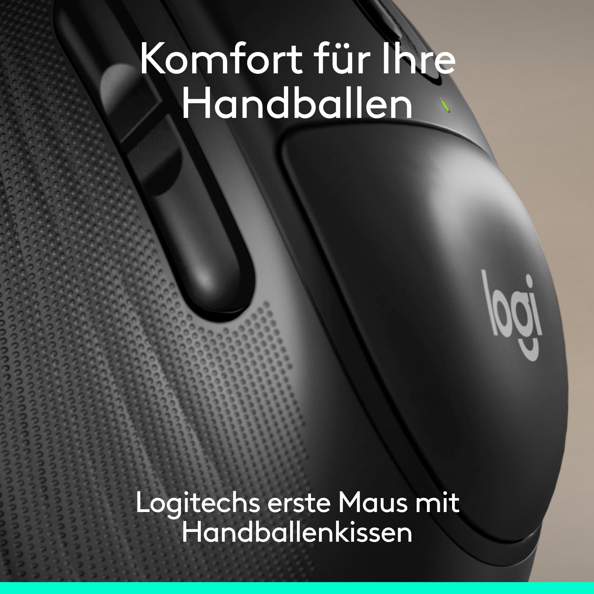 Logitech Signature Comfort Plus M850 L kabellose Maus, Bluetooth-Maus mit Handballenkissen, geräuscharmen Klicks, Batterie mit 24 Monaten Laufzeit, anpassbaren Tasten, Windows, Mac, iPad - Schwarz