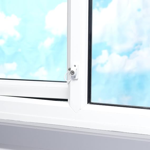 Cardea Window Restrictor for uPVC Windows, Child Safety Locks, White 2 Pack