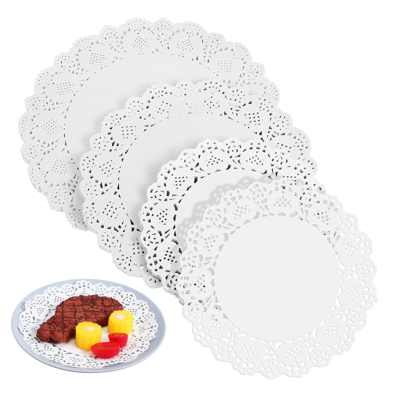 Napperons en papier blanc absorbant l'huile pour éviter les plats gras