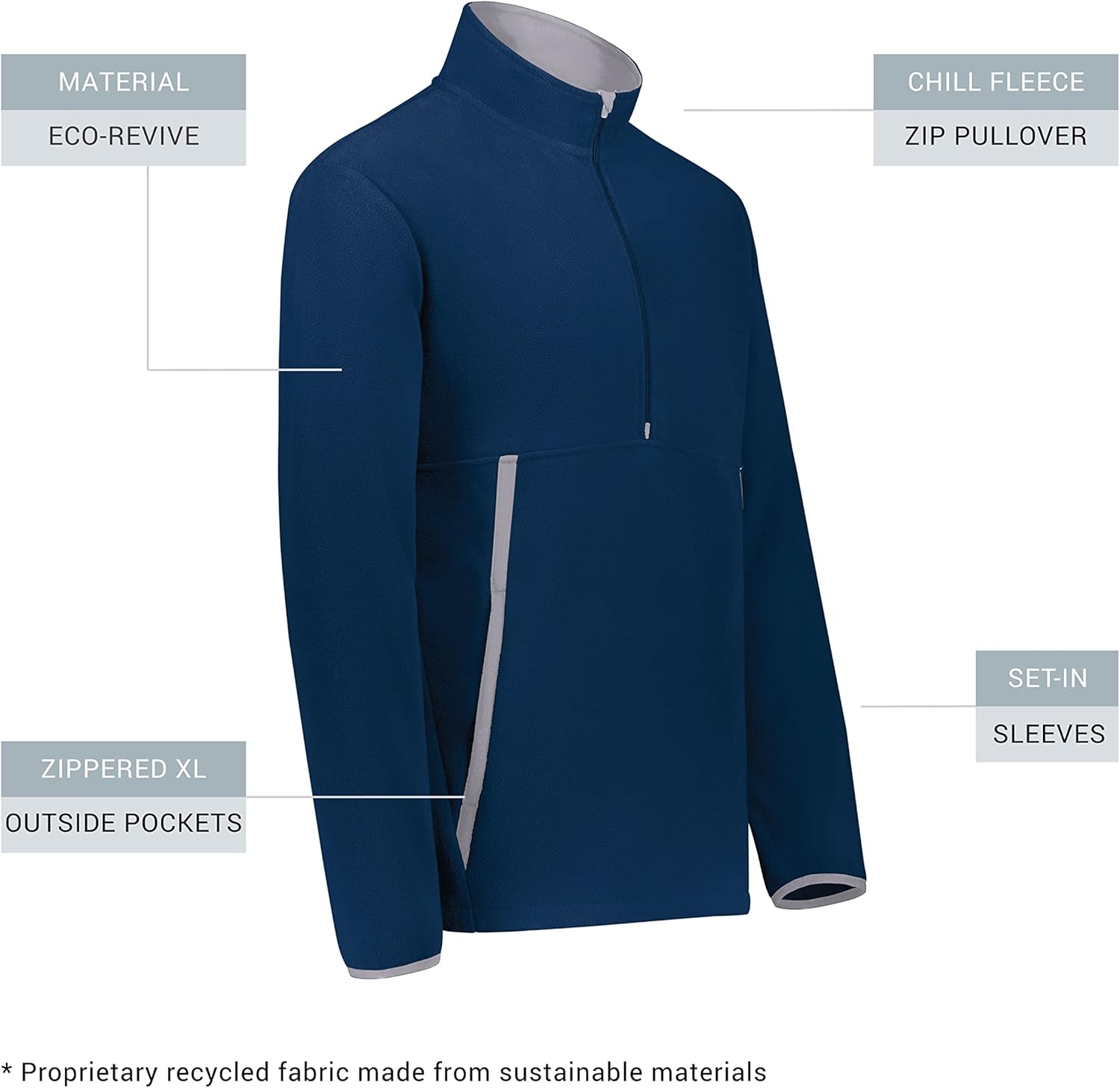 Augusta Sportswear Men's Chill Fleece 2.0 1/2 Zip Pullover