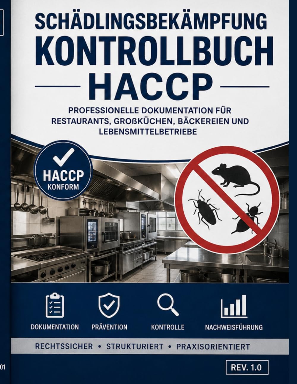 Schädlingsbekämpfung Kontrollbuch HACCP: Professionelle HACCP Dokumentation für Restaurants, Großküchen, Bäckereien & Lebensmittelbetriebe | ... Köderstationen, Audits & Behördenkontrollen