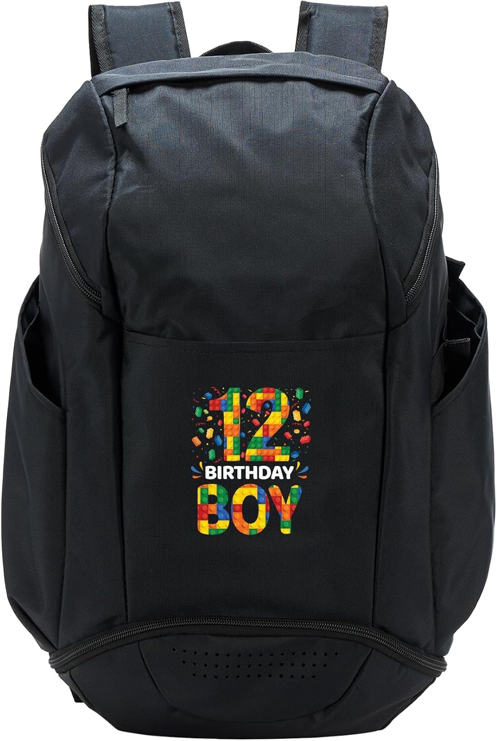 Birthday Boy 12 Year Old 12th Birthday Block Building Brick Sport Backpack