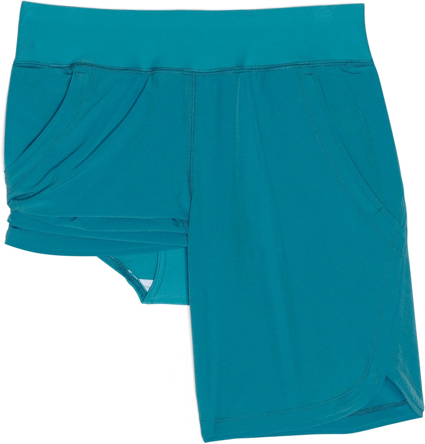 Lands' End Women's 9" Quick Dry Elastic Waist Modest Board Shorts Swim Cover-up Shorts