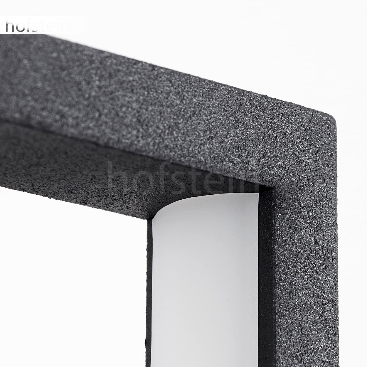 hofstein Lámpara de pie LED Nevogilde, lámpara de pie de metal/madera/plástico en negro/latón/blanco, lámpara de pie de diseño vintage con interruptor de pie y efecto de luz, 20 vatios (incl.)