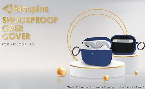 Miniatura 7 de Blaspins Funda para AirPods Pro, carcasa dura militar, cuerpo completo, resistente arena, mate, funda protectora a prueba de golpes, clip de bloqueo