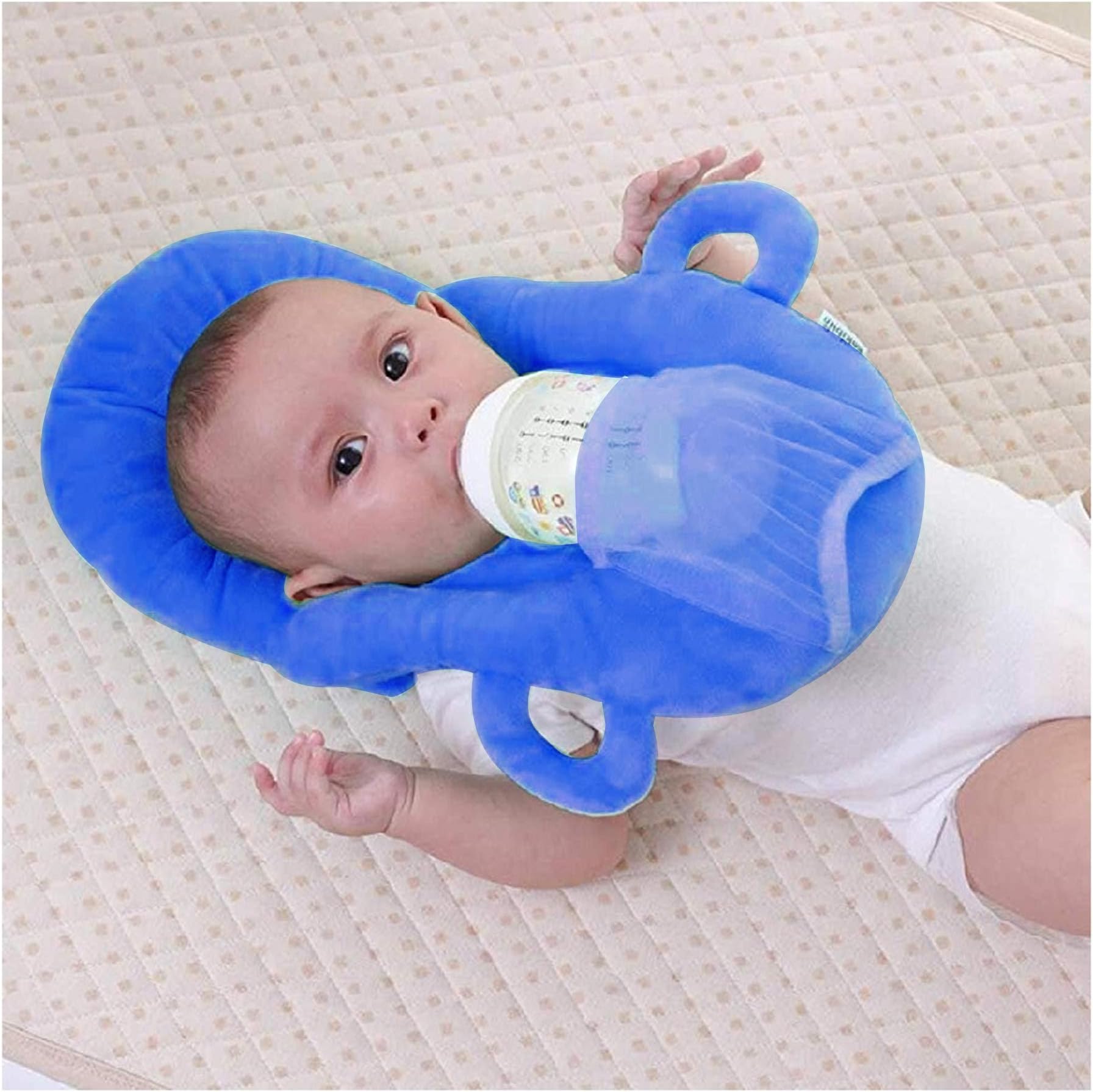 DearJoy Baby's Portable Self Feeding Support Pillow (Blue)
