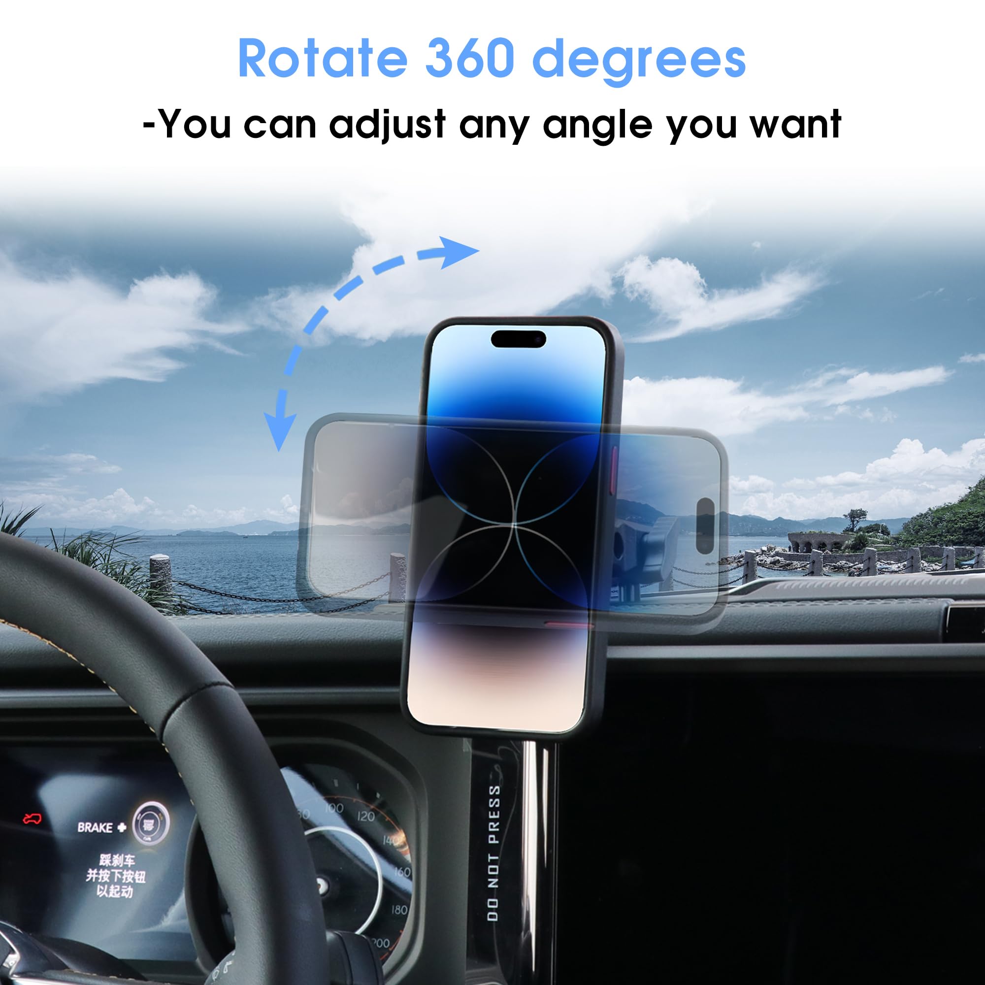 360 Dashboard Phone Holder Sukemichi Phone Mount For Jeep Wrangler