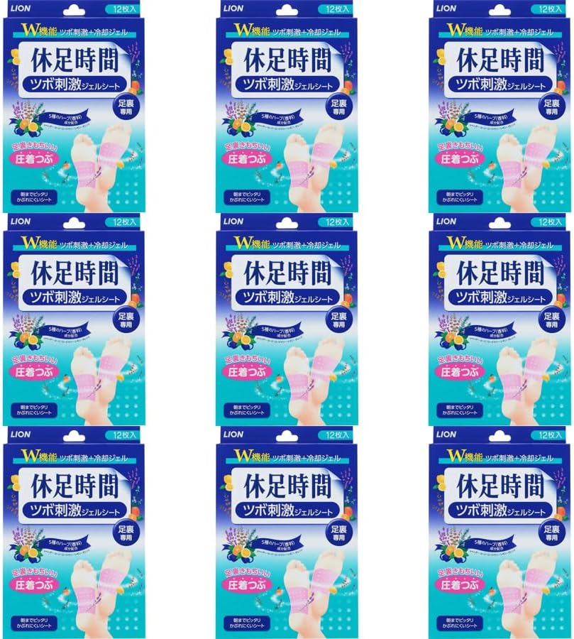 休足時間 ツボ刺激ジェルシート 12枚(4枚×3袋) : LiListore - 通販