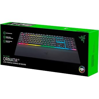 Razer Ornata V3 RZ03-04460700-R3H1 Wired USB Mecha Membrane Key Switch QWERTY RGB LED Black