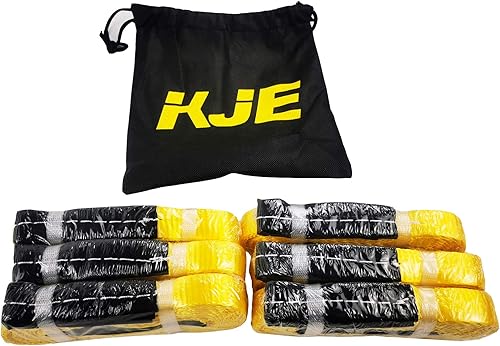 Miniatura 7 de 6 correas de elevación de 1 pulgada x 8 pies, correa de elevación resistente con 2 bucles reforzados, resistencia a la rotura de 5000 libras,