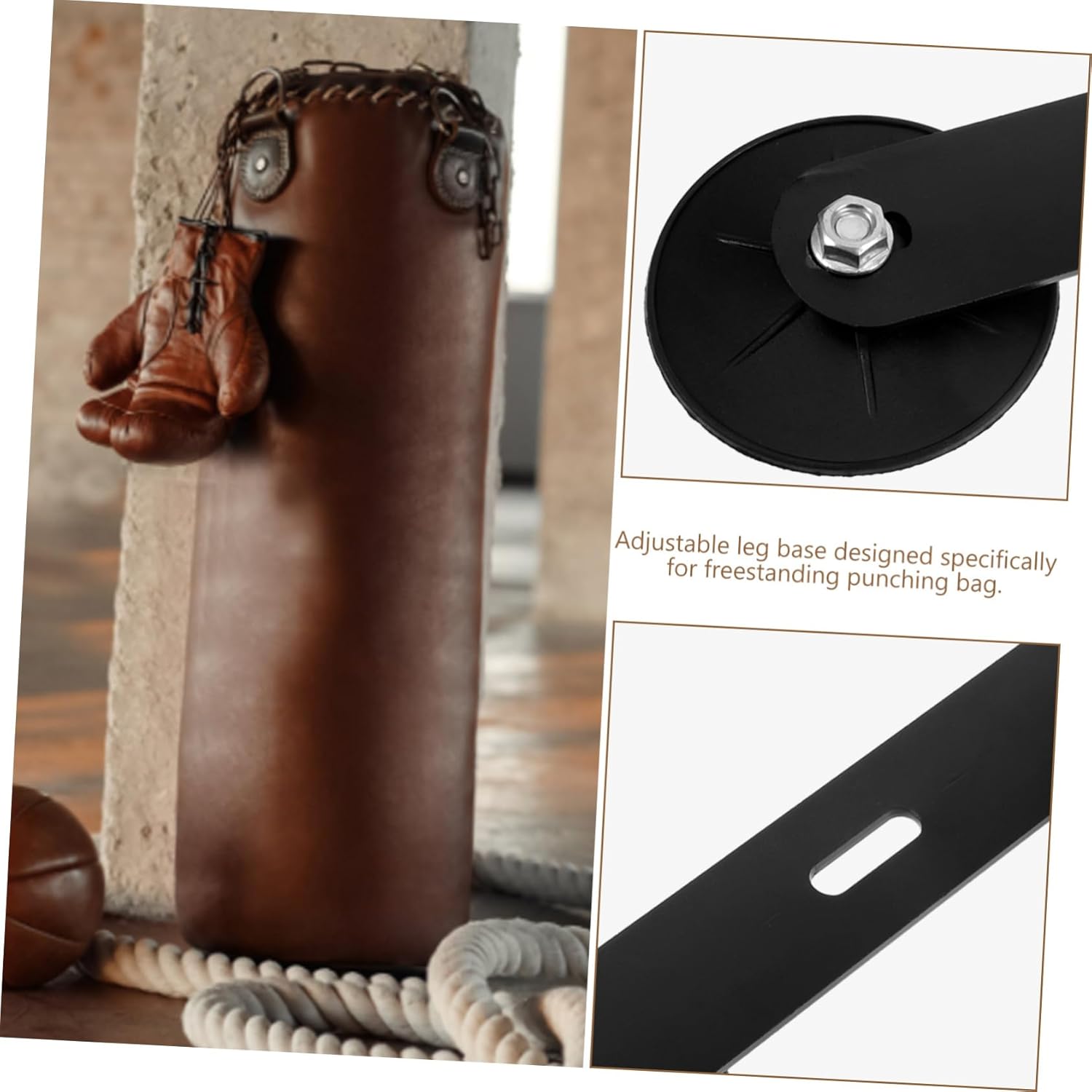Vertical Boxing Sandbag Freestanding Retractable Legs Set Sturdy Suction Cups Kit for Boxing Training Bag