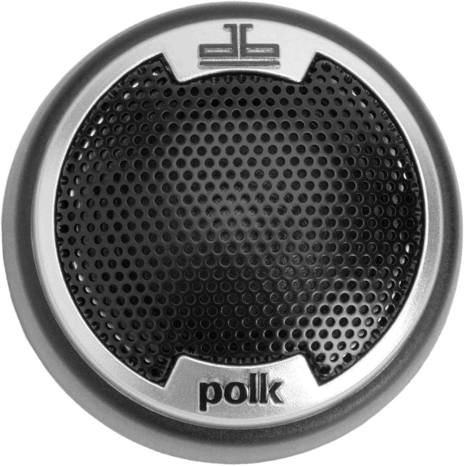 Polk Audio DB1001 tweeter in a flush mount cup, top-down view.