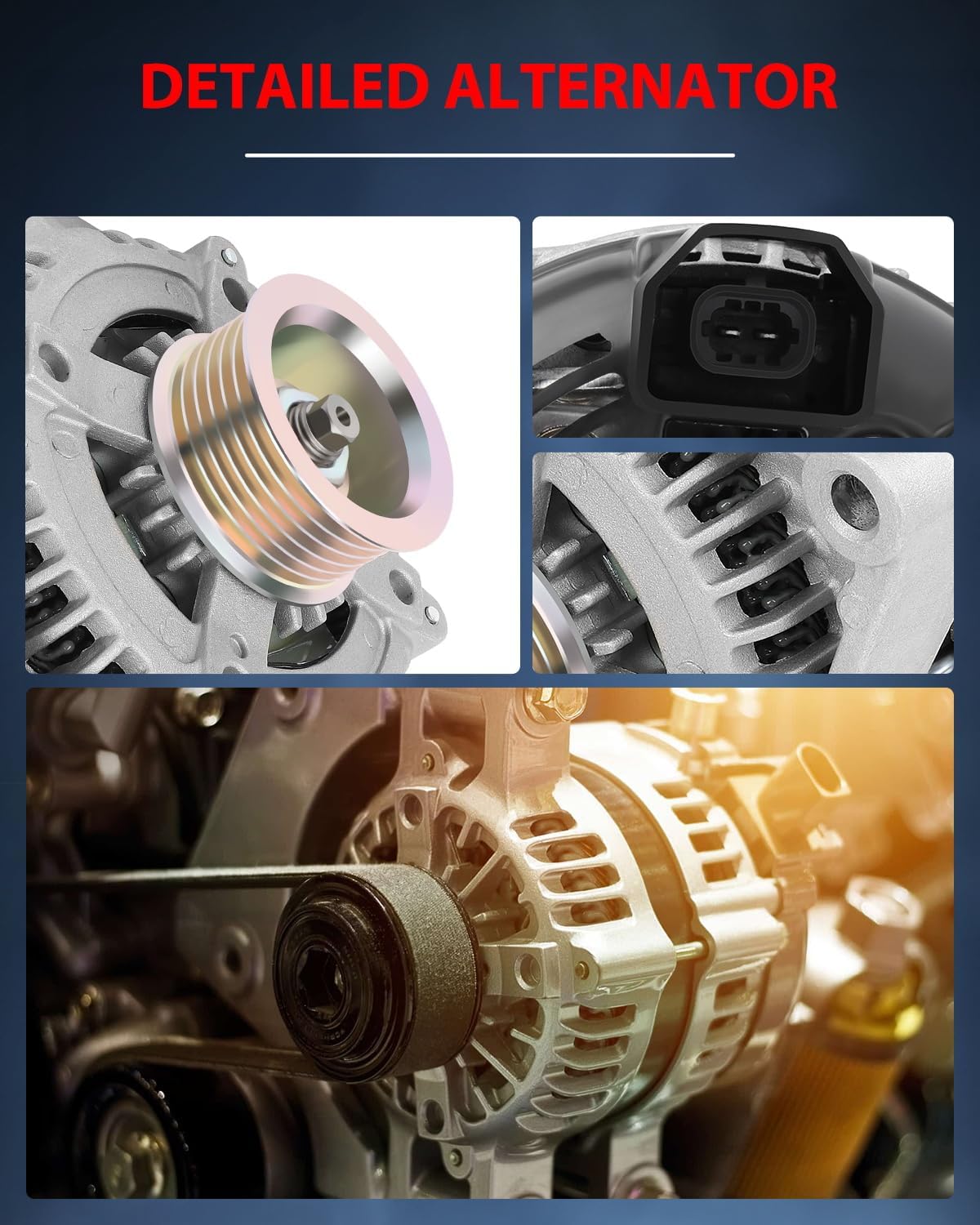 cciyu Alternators 11156 Fit For Chevrolet Equinox 2007-2009 3.4L(207) V6 For Pontiac Torrent 2007-2009 3.4L(207) V6 For Saturn Vue 2008-2009 3.5L(213) V6