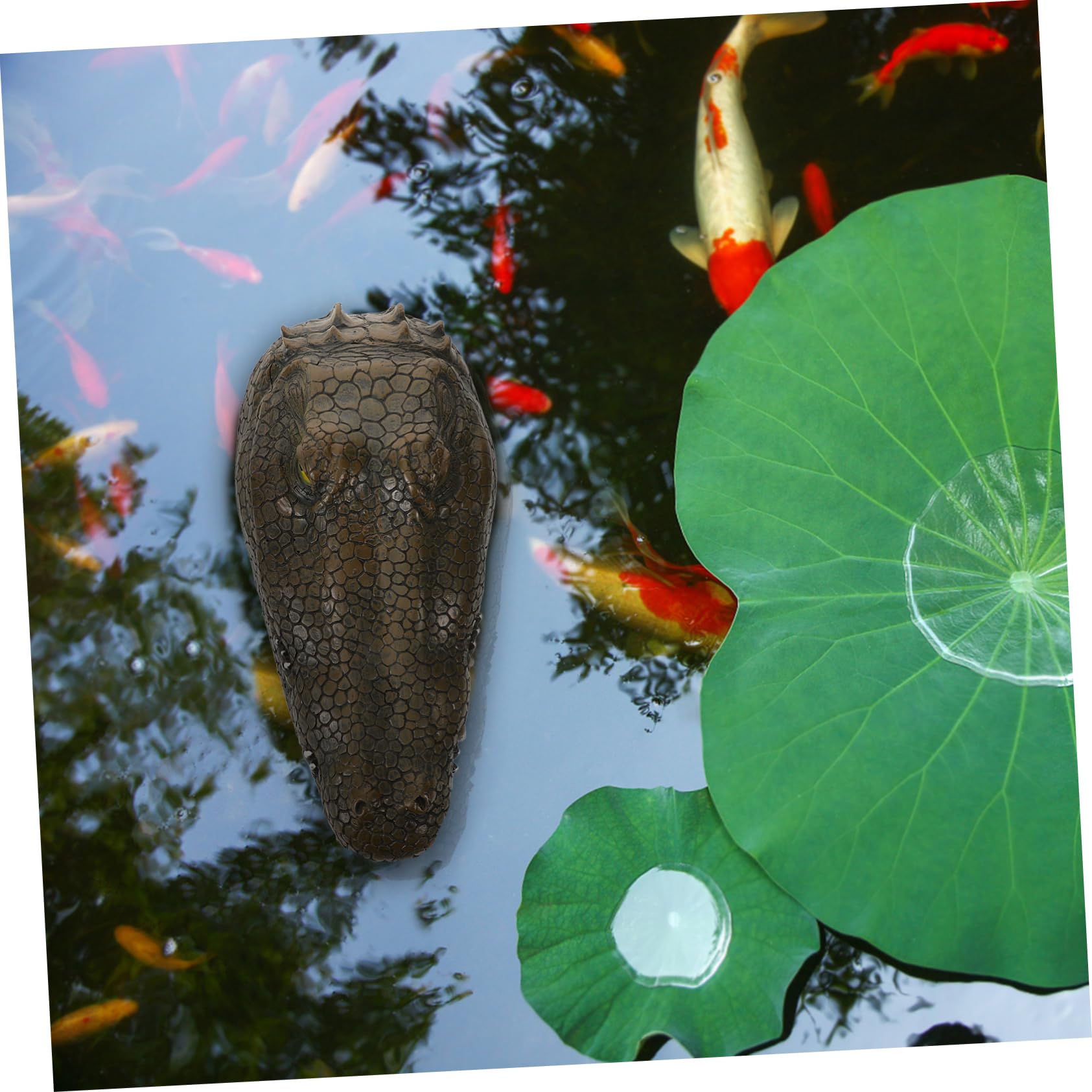 TOYANDONA Decorazione Per Acquario in Resina Testa Finta Per Giardino Ornamento Da Tavolo Per Esterni Accessorio Decorativo Sicuro e Durevole